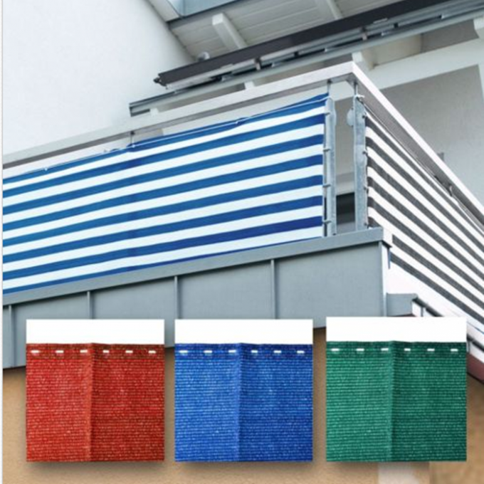 Tamis à mailles de balcon de protection de Sun, maille en plastique colorée de sécurité de balcon