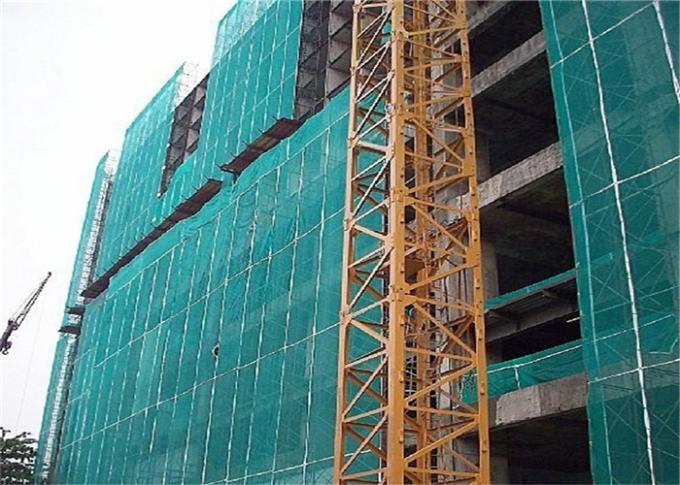 Barrière en plastique vert-foncé de construction, filet de sécurité des bâtiments réutilisée de HDPE/PE
